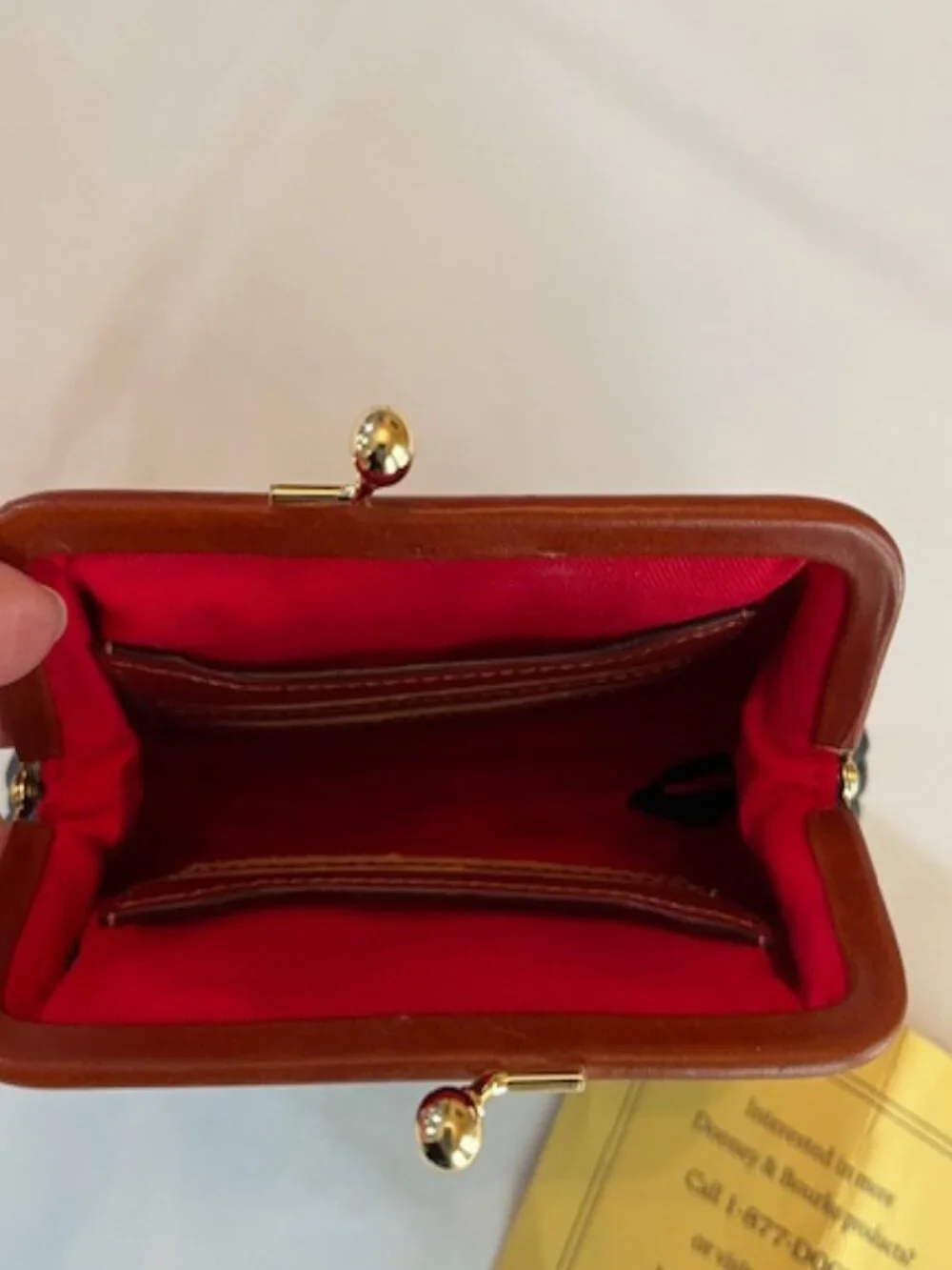 DOONEY & BOURKE | Gretta Framed Navy Blue Coin Purse-Like NEW - Picture 4 of 7